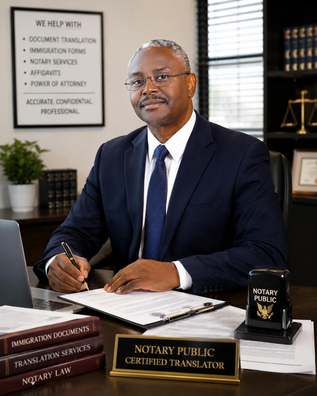 Immigration documents, notary and translation services
